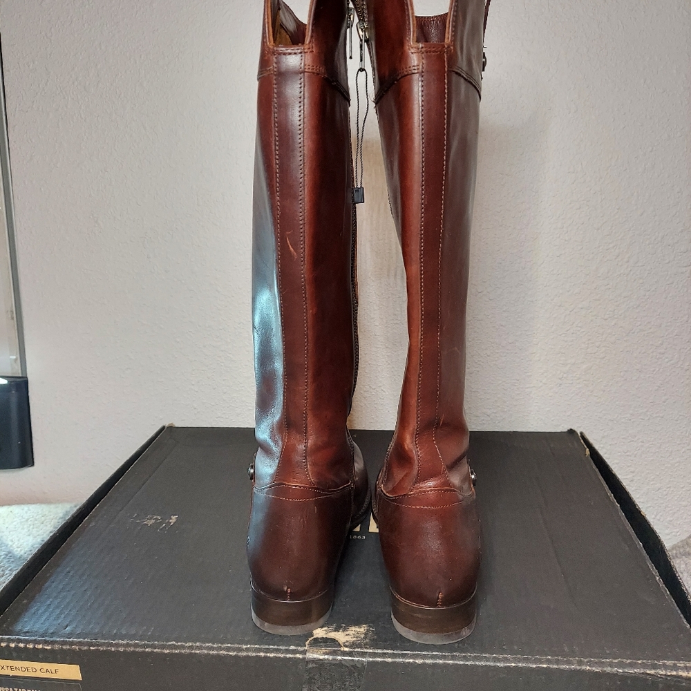 FRYE EXTENDED CALF RIDER BOOTS LEATHER - Picture 2 of 6